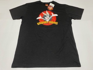 ルーニー・テューンズ Looney Tune バッグス・バニー Bugs Bunny Tシャツ Lサイズ ブラック 展示未使用品　