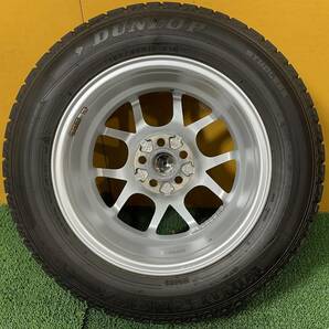 No.583 ダンロップ ウインターマックスWM02 スタッドレスタイヤ 15インチ 195/65R15 ホイール付 4本セット  160サイズ×4の画像5