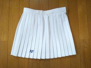 [ юбка ] плиссировать юбка белый W64 Yonex YONEX боковой резина часть вышивка Logo прекрасный товар 90 годы 