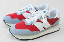 未使用★ New Balance ◆237 (MS237VB) スニーカー 26cm レッド×グレー 靴 シューズ スエード/ナイロン ニューバランス ◆ZZ2_画像1