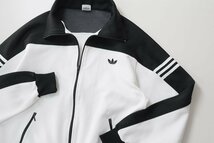 希少!! ★60s～70s adidas ◆ トラックジャケット 黒/白 サイズ4 ジャージ ブルゾン ヴィンテージ オールド アディダス デサント ◆DF17_画像1