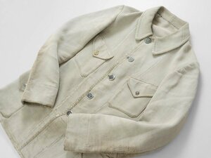  France * Vintage *pike hunting jacket gray animal button game pocket euro French Work coverall *1/ZZ3