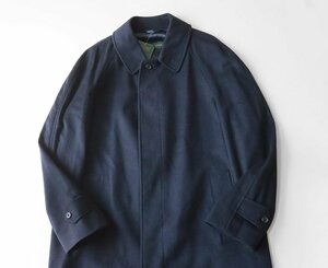 * unused GRENFELL × Ise city .* cashmere 100% turn-down collar coat navy size 36 ( lowering . attaching ) Britain made long coat Glenn feru*DF17