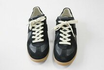 未使用* Martin Margiela 22 ◆ Replica GERMAN TRAINER レザー×スエード スニーカー 40.5(約25.5cm) 黒 シューズ 靴 マルタンマルジェラ_画像3