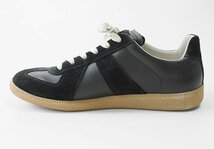 未使用* Martin Margiela 22 ◆ Replica GERMAN TRAINER レザー×スエード スニーカー 40.5(約25.5cm) 黒 シューズ 靴 マルタンマルジェラ_画像2