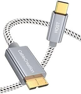 Type C to Micro-B 3.0 ， CableCreation (Gen 2 / 10G)1m Micro USB 3