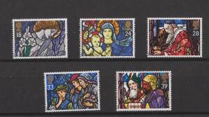  England 1992 year Christmas [ki list raw . stained glass ] 5 kind ( not yet ).