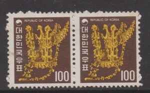  Korea 1974 year ordinary stamp [ yellow gold . shines ..] 2 ream ( not yet )