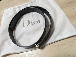 Christian Dior クリスチャン・ディオール レザーベルト 黒 