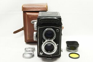 【適格請求書発行】訳あり品 YASHICA ヤシカ Yashicaflex 6x6 二眼レフカメラ (Yashikor 80mm F3.5) ケース付【アルプスカメラ】240211w