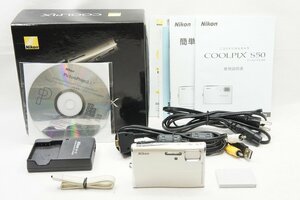 【適格請求書発行】Nikon ニコン COOLPIX S50 コンパクトデジタルカメラ ベージュ 元箱付【アルプスカメラ】240423d