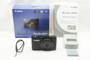 【適格請求書発行】Canon キヤノン PowerShot S200 コンパクトデジタルカメラ ブラック 元箱付【アルプスカメラ】240511a