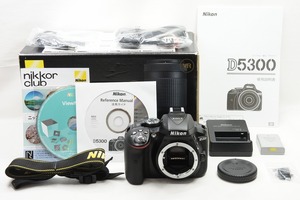 【適格請求書発行】美品 Nikon ニコン D5300 ボディ デジタル一眼レフカメラ ブラック 元箱付【アルプスカメラ】240513l