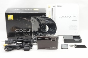 【適格請求書発行】良品 Nikon ニコン COOLPIX S60 コンパクトデジタルカメラ ブラウン 元箱付【アルプスカメラ】240517x