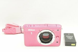 【適格請求書発行】訳あり品 Nikon ニコン 1 J2 ボディ ミラーレス一眼カメラ ピンク【アルプスカメラ】240515i