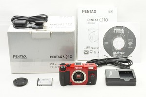【適格請求書発行】良品 PENTAX ペンタックス Q10 ボディ ミラーレス一眼カメラ レッド 元箱付【アルプスカメラ】240519j