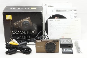 【適格請求書発行】良品 Nikon ニコン COOLPIX S6000 コンパクトデジタルカメラ ブラウン 元箱付【アルプスカメラ】240520b