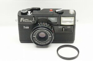 [ Alps camera ]FUJIFILM Fuji film FLASH FUJICA Date black 35mm compact film camera 230112o