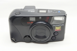 【アルプスカメラ】OLYMPUS オリンパス IZM220 PANORAMA ZOOM ブラック 35mmコンパクトフィルムカメラ 220112m