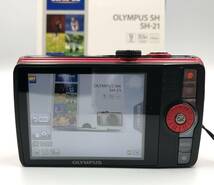 OLYMPUS オリンパス SH-21 RED　コンパクトデジタルカメラ　簡易動作確認済み　元箱・付属品付き　外観美品　LC3842_画像5