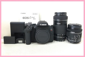 1 иен ~ Canon EOS Kiss X9i однообъективный зеркальный камера двойной zoom комплект линзы 18.-55./ 55.-250. Canon простой рабочее состояние подтверждено текущее состояние товар!!