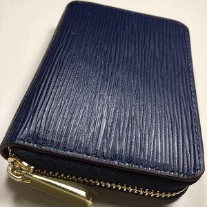  new goods blue now limited commodity leather / leather Mini purse round fastener change purse . standard type compact popular purse 