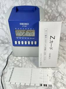  used SEIKO time recorder Z-150 blue Z card 98 sheets attaching time card Seiko one part operation verification ending 