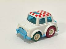 チョロQ A-6 MINI COOPRE ミニクーパー 2種 RACING MINI DUNLOPタイヤ ちょこまかミニ ハデハデ / 白 イギリス 国旗 TAKARA Penny Racers_画像3