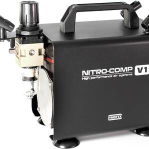 RAYWOOD PROFIX NITRO-COMP V1 ニトロコンプ オイルレスエアコンプレッサー 据え置き 静音 塗装 スプレー エアブラシ ホビーの画像1