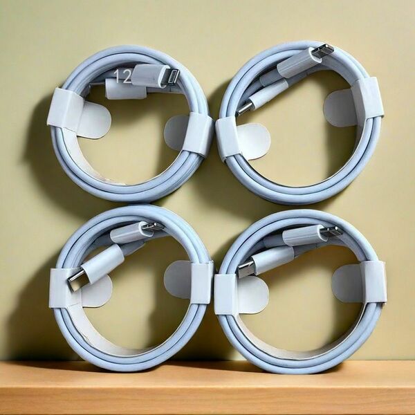 タイプC 4本2m iPhone 充電器 白 純正品質 品質 ライトニングケーブル 純正品質 本日発送 充電ケーブル (1Bs)