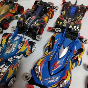 ミニ四駆 フルカウル モーター 付き 動作品 TAMIYA 美品 塗装有り プラモデル 爆走兄弟レッツ＆ゴー マグナムセイバー ソニック セットの画像5