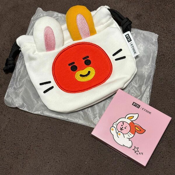 ETUDE × BT21 Play Color Eyes 01_COOKY on Top ☆BT21 TATA未使用ポーチ付