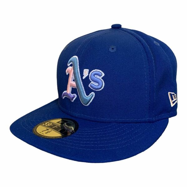 レア New Era Oakland Athletics MLB Nightbreak Team Blue Fitted Cap