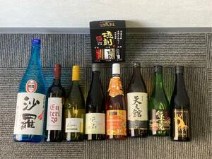 #465 unopened sake . summarize potato shochu Awamori brandy japan sake wine fruits sake total 9 pcs set present condition goods 