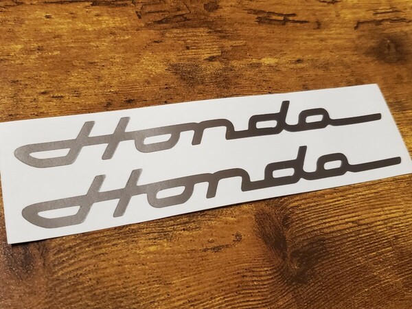 【送料無料!!】HONDA 旧ロゴ ステッカー デカール ホンダ シルバー