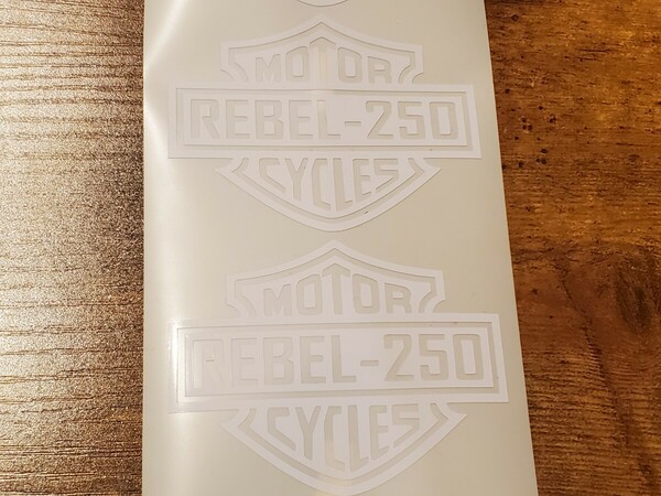 【送料無料!!】HONDA REBEL250 ステッカー ホンダレブル250 ホワイト