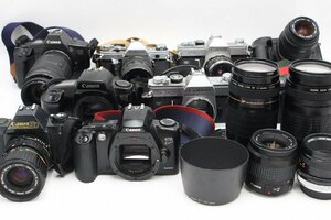 【行董】キャノン Canon カメラ レンズ まとめ フィルムカメラ T50/T70/EOSKiss/EOS 1000QD/EOS650/FTｂ/AE-1/75-300mm ゆうパ AZ000BOT67