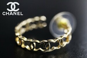 [ line .]CHANEL Chanel hoop earrings here Mark one-side ear Gold brand accessory * letter pack post service plus * AC726ABC49