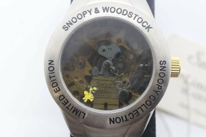 [to pair ] new goods unused SNOOPY Snoopy limitation shadow skeleton hand winding wristwatch CA195CAA70