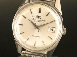 【行董】IWC SCHAFFHAUSEN シャフハウゼン 自動巻き 腕時計 シルバー 純正メッシュブレス 稼働品 3針 IR000ABH50