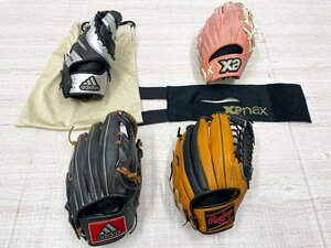 【行董】4点おまとめ 野球用 グローブ adidas アディダス Rawlings ローリングス XANAX ザナックス スポーツ用品 中古 現状品 AC000ABC80