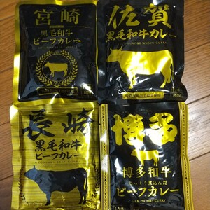 Kyushu . present ground retort-pouch curry 4 kind Saga Miyazaki Hakata Nagasaki preservation meal emergency rations also 
