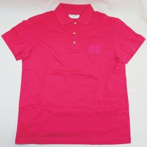 used * somewhat dirt equipped [Christian Dior Christian * Dior ] lady's polo-shirt with short sleeves cotton 100% pink Italy made 