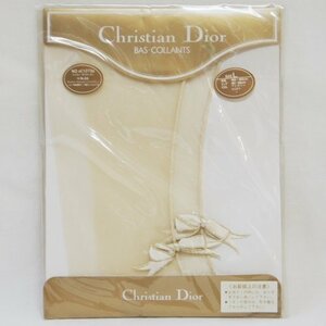 未開封・未使用【Christian Dior ディオール】ストッキング リボン付 ゴールドステッチ BAS-COLLANTS アイボリー Lサイズ Y-TK-03 カネボウ