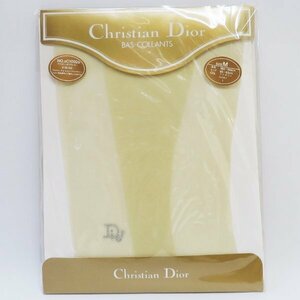 未開封・未使用【Christian Dior ディオール】ストッキング ロゴワンポイント柄 BAS-COLLANTS アイボリー Mサイズ Y-TK-03 カネボウ