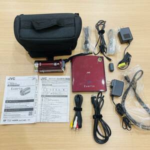 [H11562OR] 1 jpy ~ JVC Everio GZ-E117 video camera BD lighter CU-BD5 set accessory unknown operation not yet verification camera high resolution 