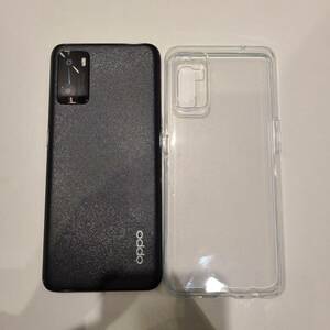 【ND2703OM】1円～ 初期化済み OPPO オッポ A55s 5G 64GB ブラック CPH2309 IMEI:868994050474654 SIMフリー 保護フィルム傷有 ケース付