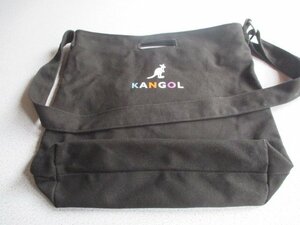 K181送料無料【KANGOL カンゴール 】美品 ロゴ プリント トートバッグ