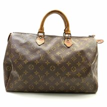 rm) LOUIS VUITTON ルイヴィトン モノグラム スピーディ35 M41524 ハンドバッグ ミニボストン ※中古 経年保管品 カデナ 鍵付_画像1