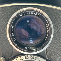rm) ヤシカ yashicaflex ヤシカフレックス A型 F3.5 二眼レフ フィルムカメラ F3.5 80mm ※中古 経年保管品 現状渡し シャッター切れました_画像9